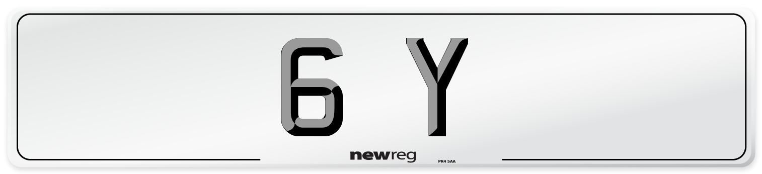 6 Y Number Plate from New Reg